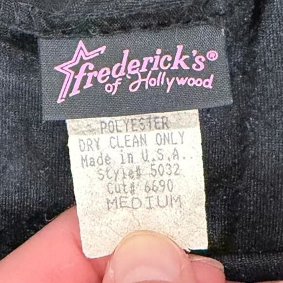 Vintage Fredrick’s Of Hollywood Whimsygoth Velvet Lace Up Midi Skirt - Picture 9 of 9